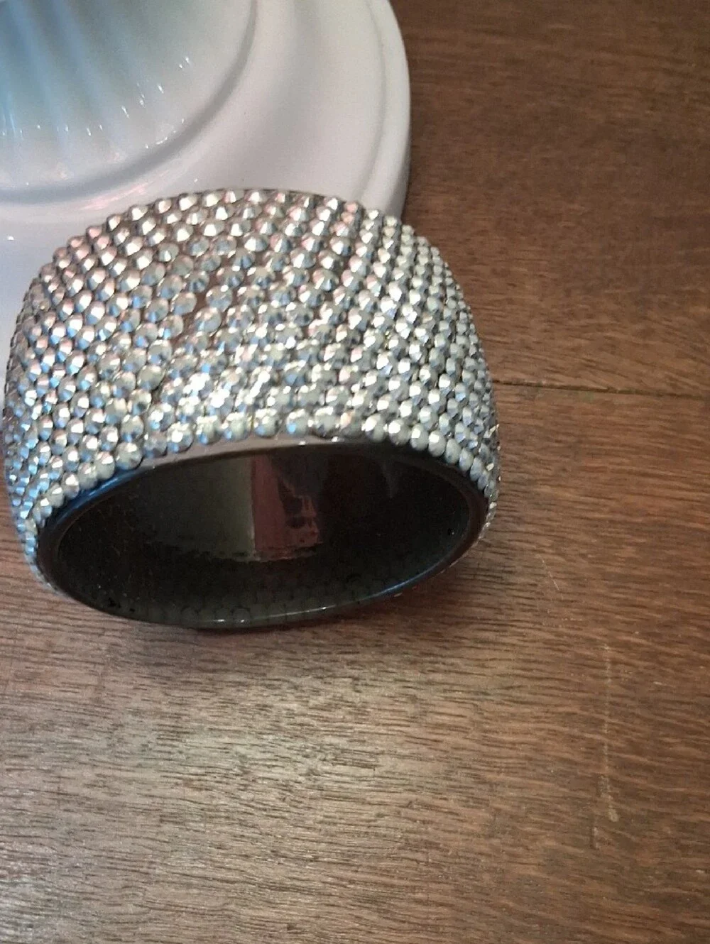 Sparkling Silver Crystal Pavé Bangle Bracelet